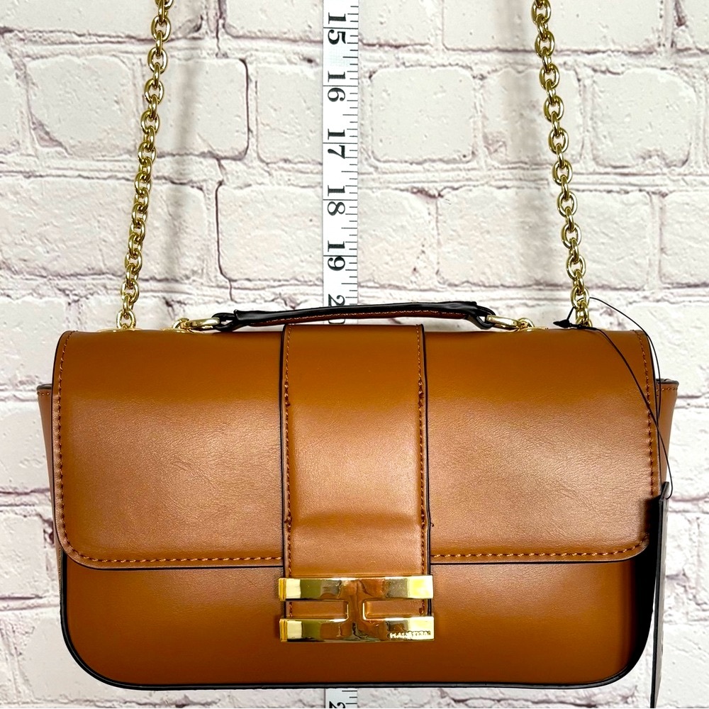 H by HALSTON Lizzy Oak Faux Leather Shoulder Bag--NWT - Picture 16 of 16